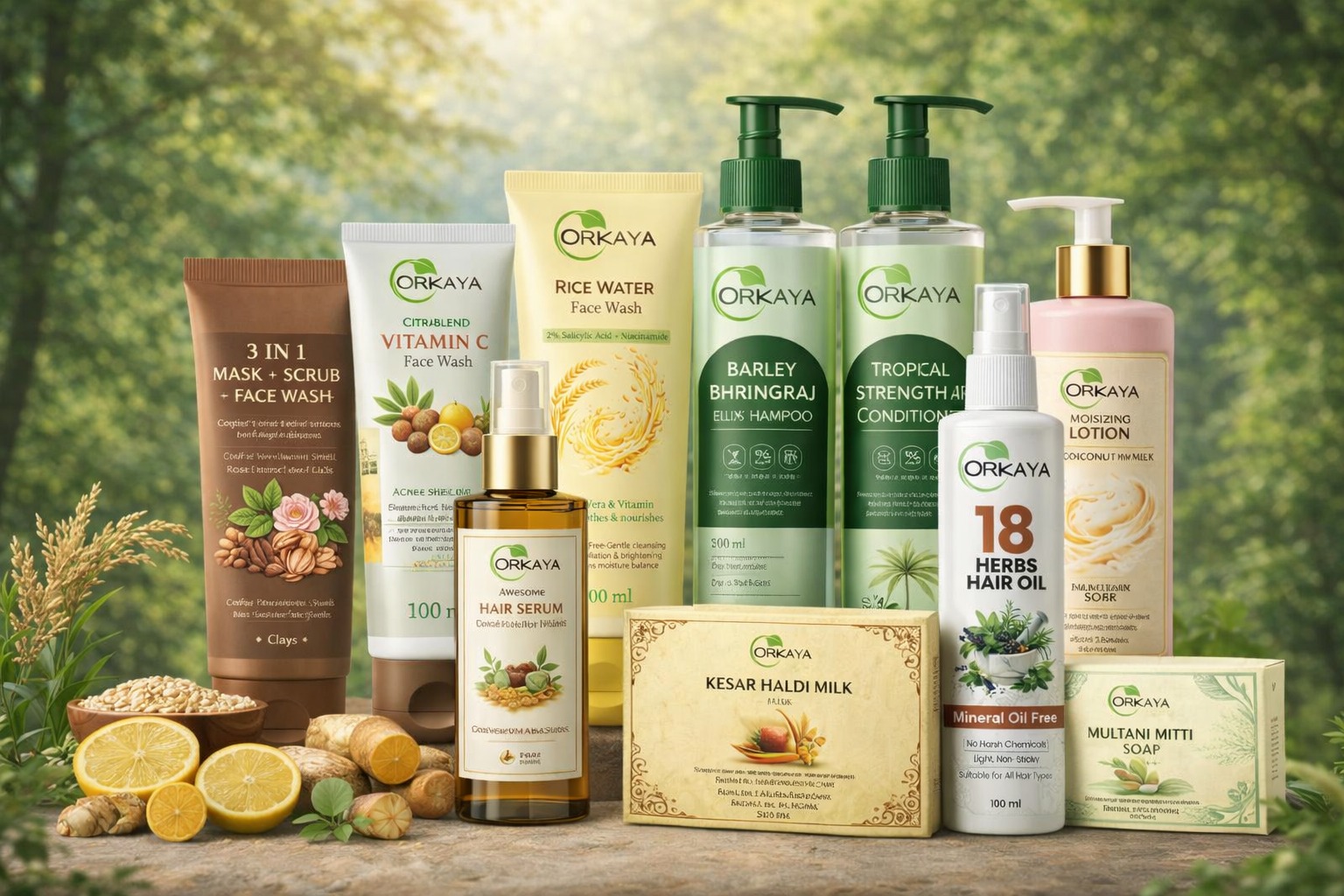 Orkaya personal care packaging and brand design